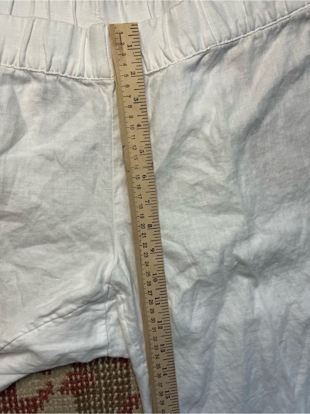 J.Jill Love Linen White Wide Leg Elastic Waist Pant Size L - Picture 3 of 9